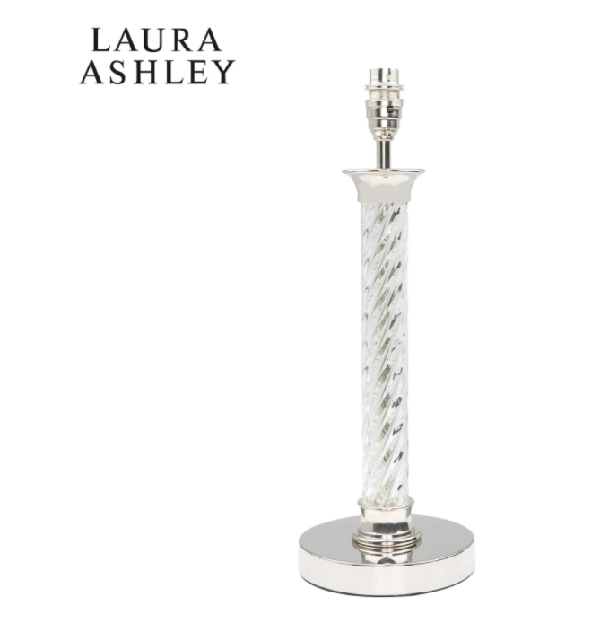 Laura Ashley Louis Twisted Table Lamp Polished Nickel