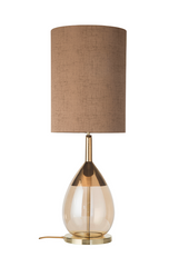 Lute Medium Table lamp base, Golden smoke/gold Gold Base Ebb and Flow
