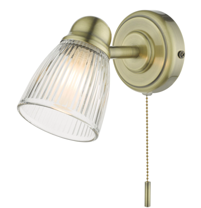 Cedric Wall Light IP44 CED0775 Dar Lighting Antique Brass