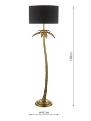 Coco Floor Lamp Antique Gold with shade COC4935 Dar Lighting