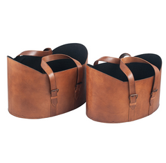 Alessio Vintage Brown Leather Storage Set