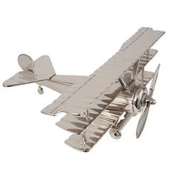 Shiny Nickel Decorative Aeroplane