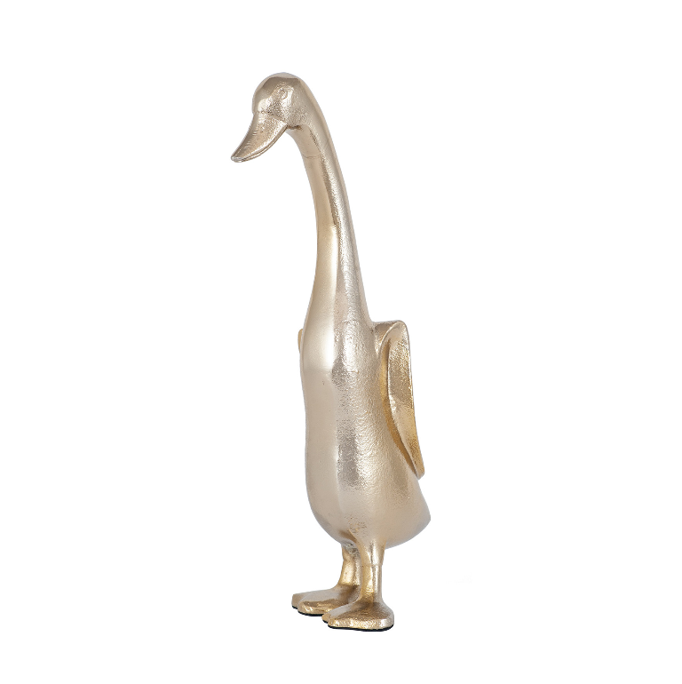 Gold Metal Duck Statue