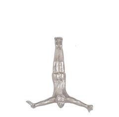 Silver Metal Diving Figure Wall Decoration