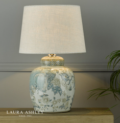 Laura Ashley Elizabeth Hand-Painted Ceramic Table Lamp Base Only
