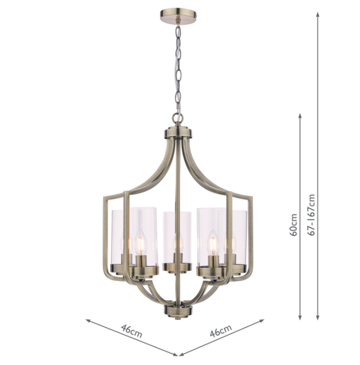 5 light chrome chandelier deals