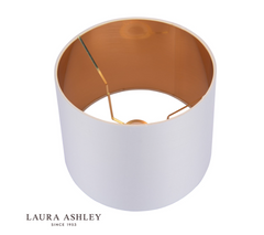 Laura Ashley Emyr Cream Silk Tapered Drum Shade 30.5cm/12 Inch