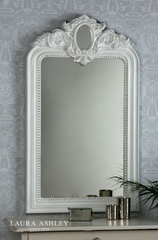 Laura Ashley Alana Rectangle Mirror Distressed Ivory 120 X 71cm