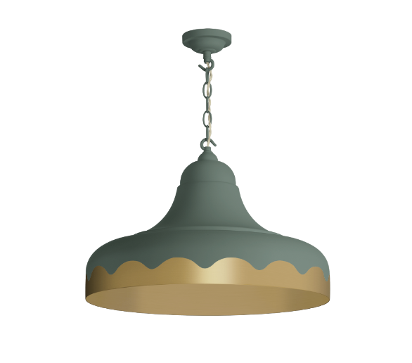 David Hunt Lighting Scallop Large Pendant Bespoke Metallic