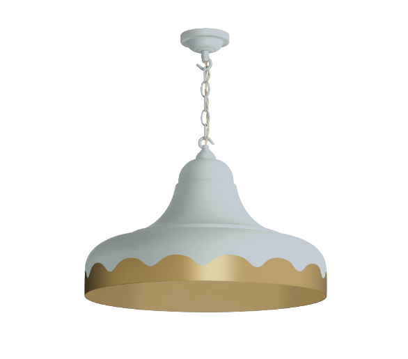 David Hunt Lighting Scallop Large Pendant Bespoke Metallic