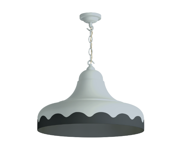 David Hunt Lighting Scallop Large Pendant Bespoke Metallic