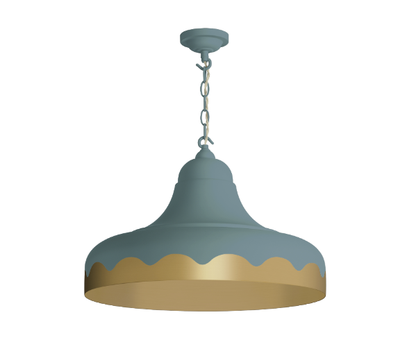 David Hunt Lighting Scallop Large Pendant Bespoke Metallic