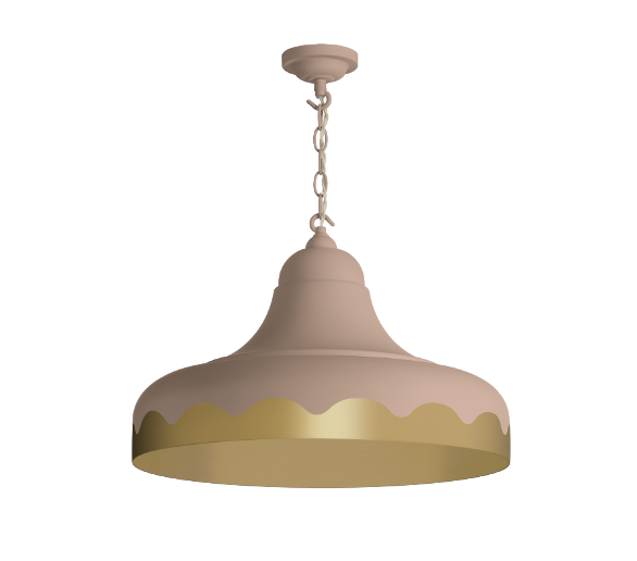 David Hunt Lighting Scallop Large Pendant Bespoke Metallic