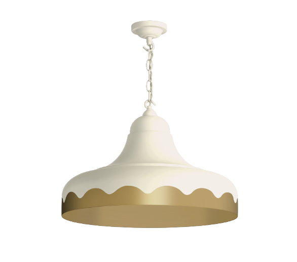 David Hunt Lighting Scallop Large Pendant Bespoke Metallic