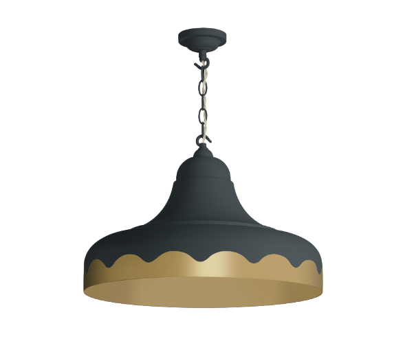 David Hunt Lighting Scallop Large Pendant Bespoke Metallic