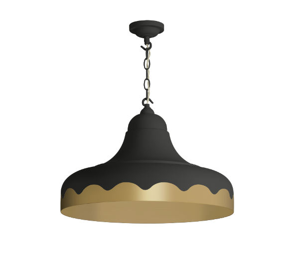 David Hunt Lighting Scallop Large Pendant Bespoke Metallic