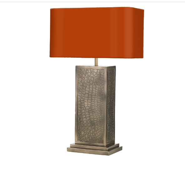 David Hunt Lighting Croc Table Lamp Bronze Bespoke Shade CRO4200