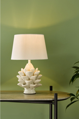 Zala Table Lamp Cream Ceramic With Shade