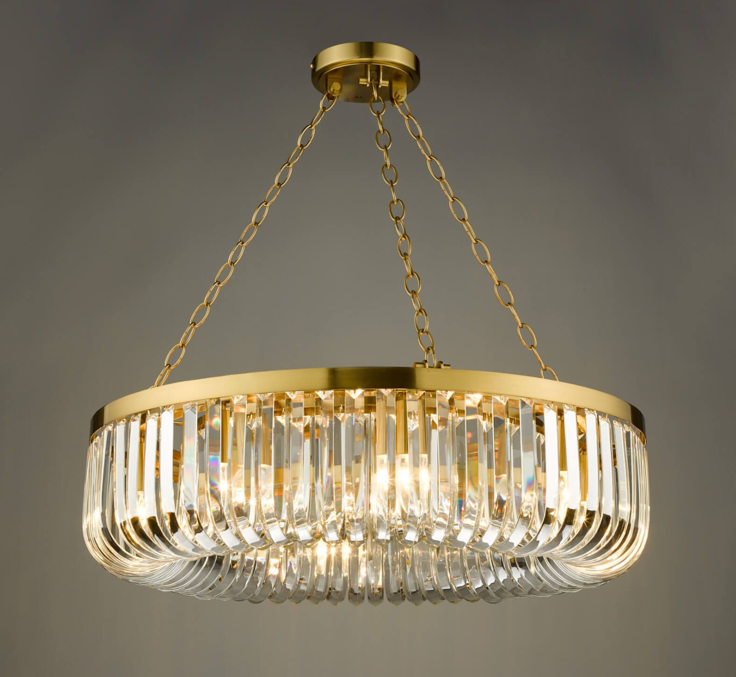 Satin gold pendant light deals