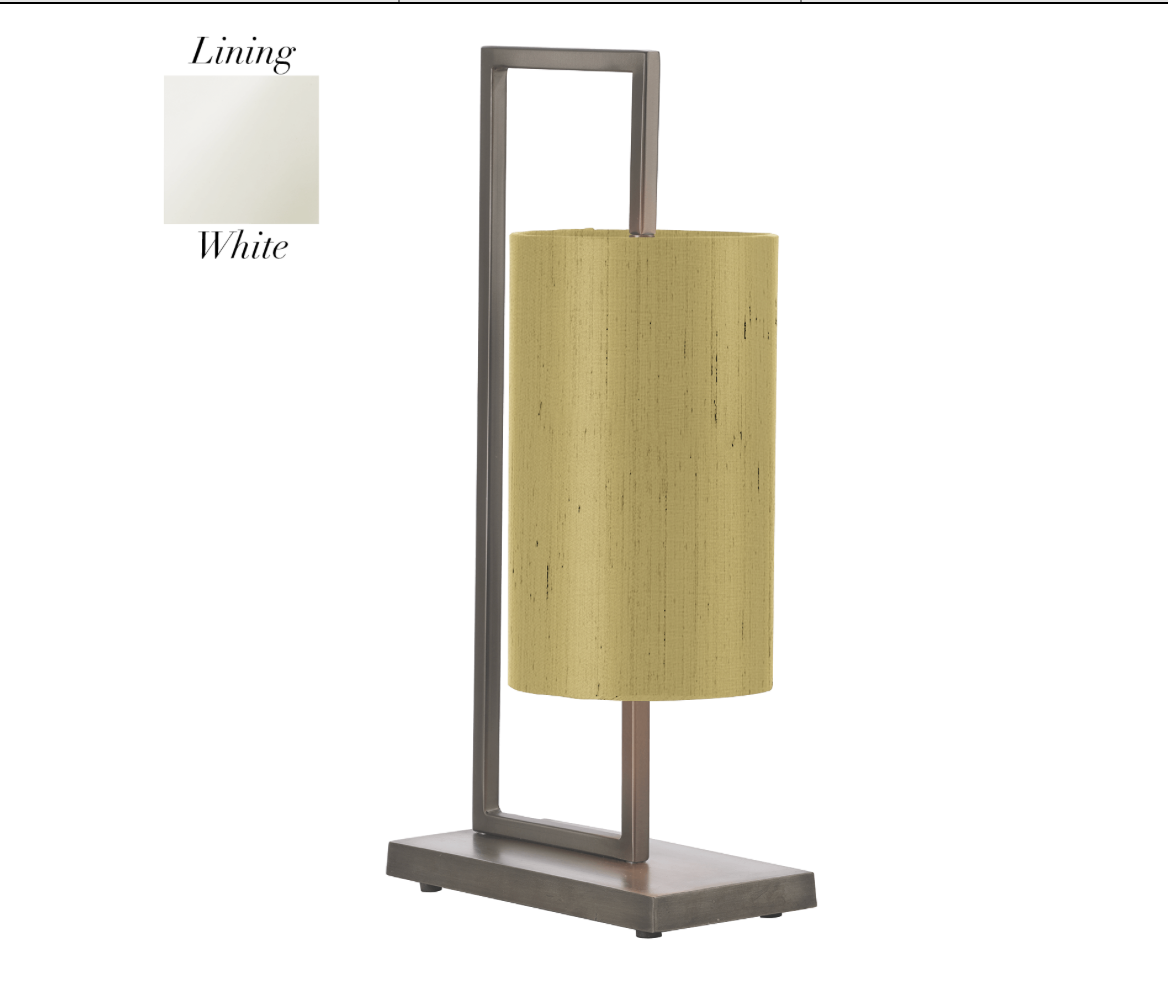 Bushwick Table Lamp In Antique Silver With Bespoke Shade