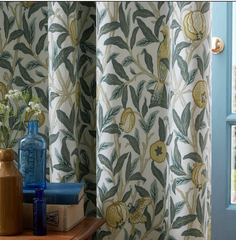 William Morris At Home Bird and Pomegranate Blackout Eyelet Mineral Curtain