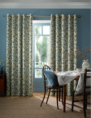 William Morris At Home Bird and Pomegranate Blackout Eyelet Mineral Curtain