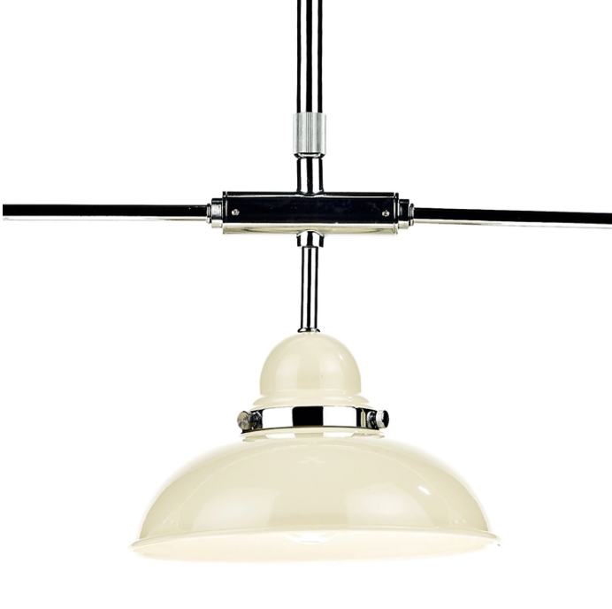 Dynamo 3 Light Bar Pendant Cream and Polished Chrome