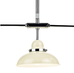 Dynamo 3 Light Bar Pendant Cream and Polished Chrome