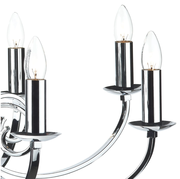 Murray 8 Light Dual Mount Pendant Polished Chrome