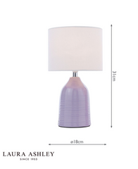 Laura Ashley Penny Twin Pack Table Lamp Purple With Shade