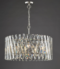 Entwine 8 Light Pendant Polished Nickel and Crystal