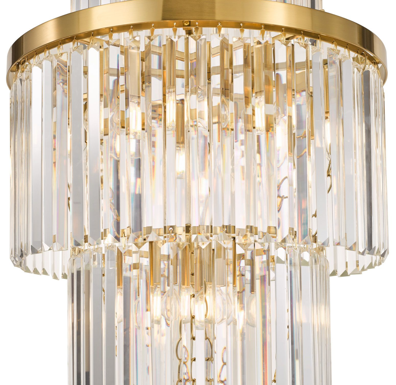 Angel 28 Light Chandelier Crystal Antique Gold