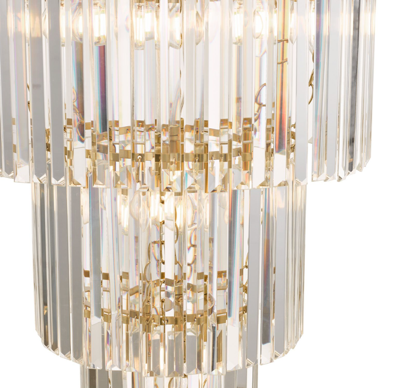 Angel 28 Light Chandelier Crystal Antique Gold