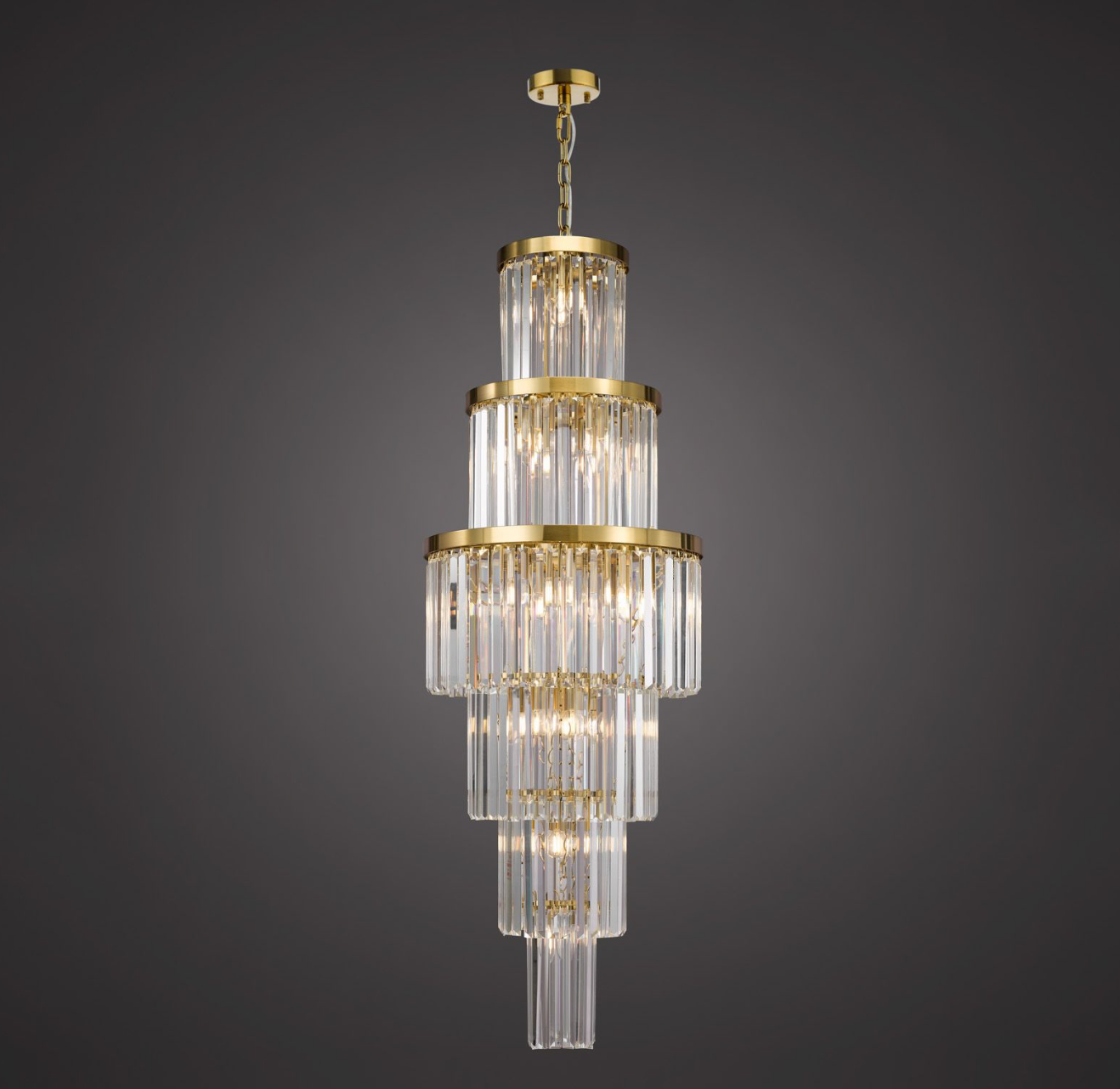 Angel 28 Light Chandelier Crystal Antique Gold