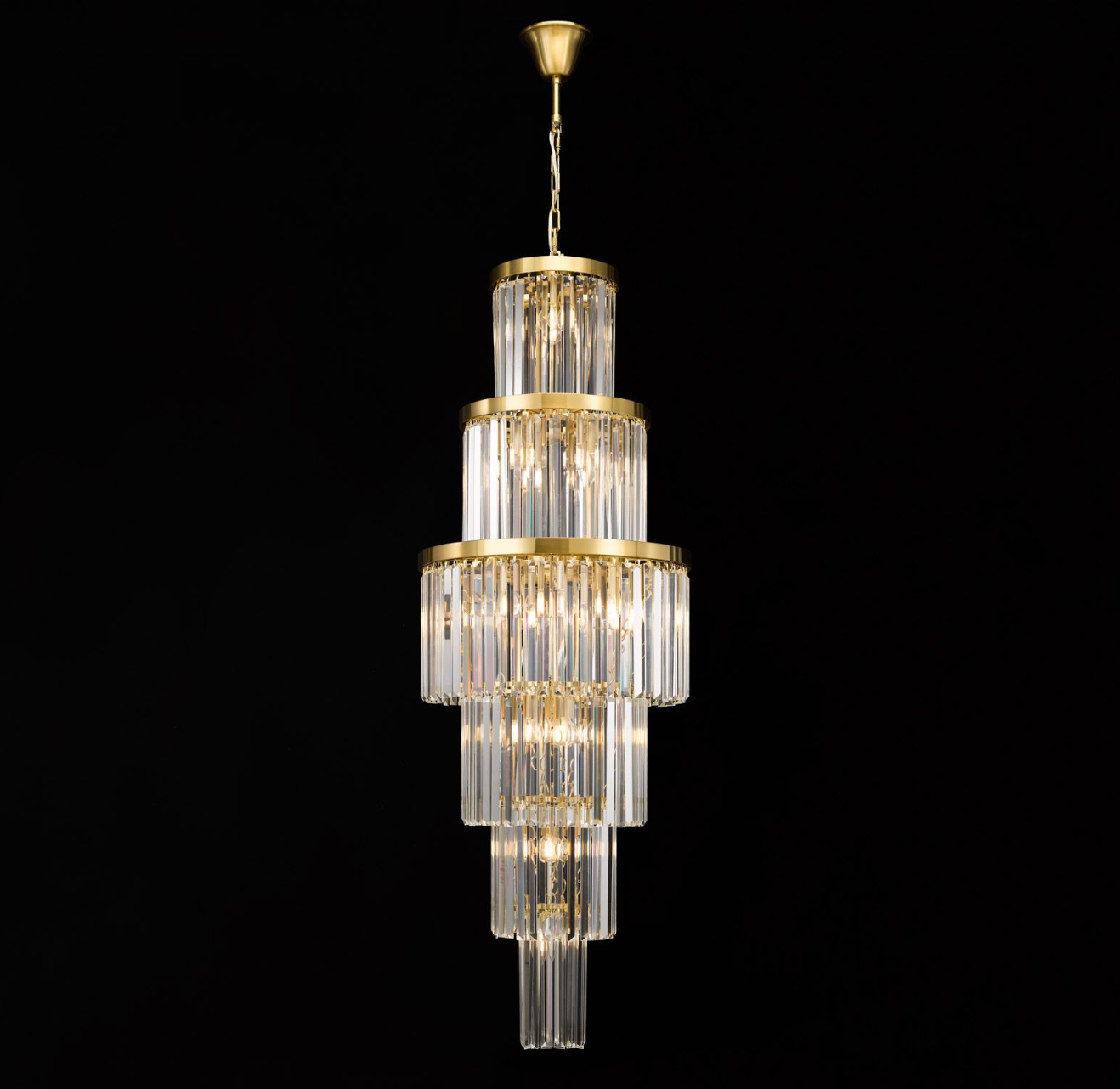 Angel 28 Light Chandelier Crystal Antique Gold