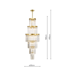 Angel 28 Light Chandelier Crystal Antique Gold