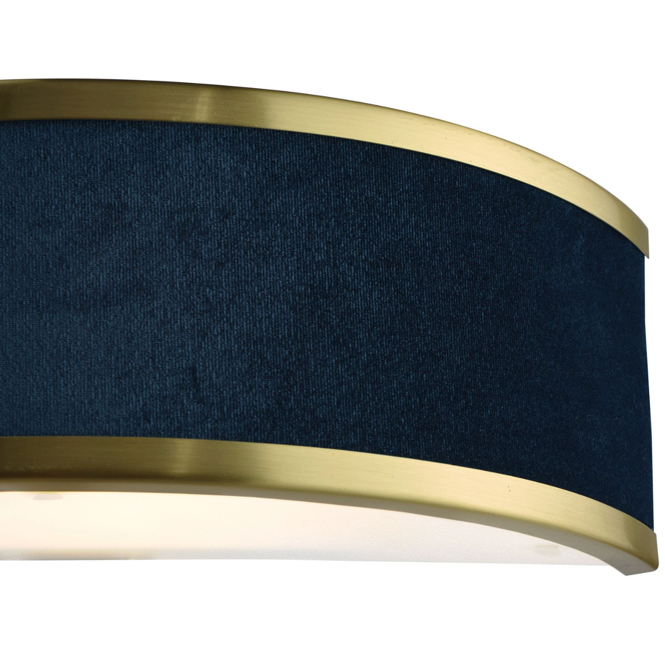 Alvaro Wall Light Brushed Brass With Blue Shade