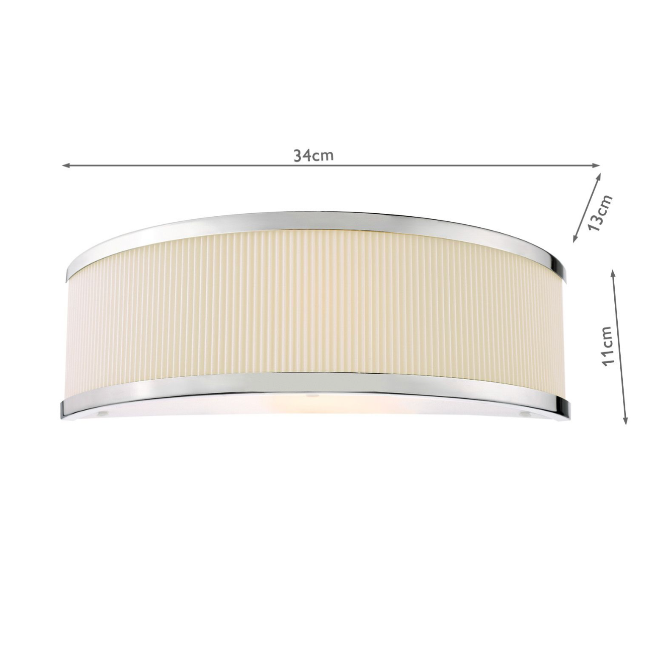 Alvaro Wall Light Polished Chrome With Ivory Shade