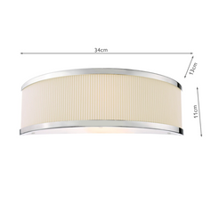 Alvaro Wall Light Polished Chrome With Ivory Shade