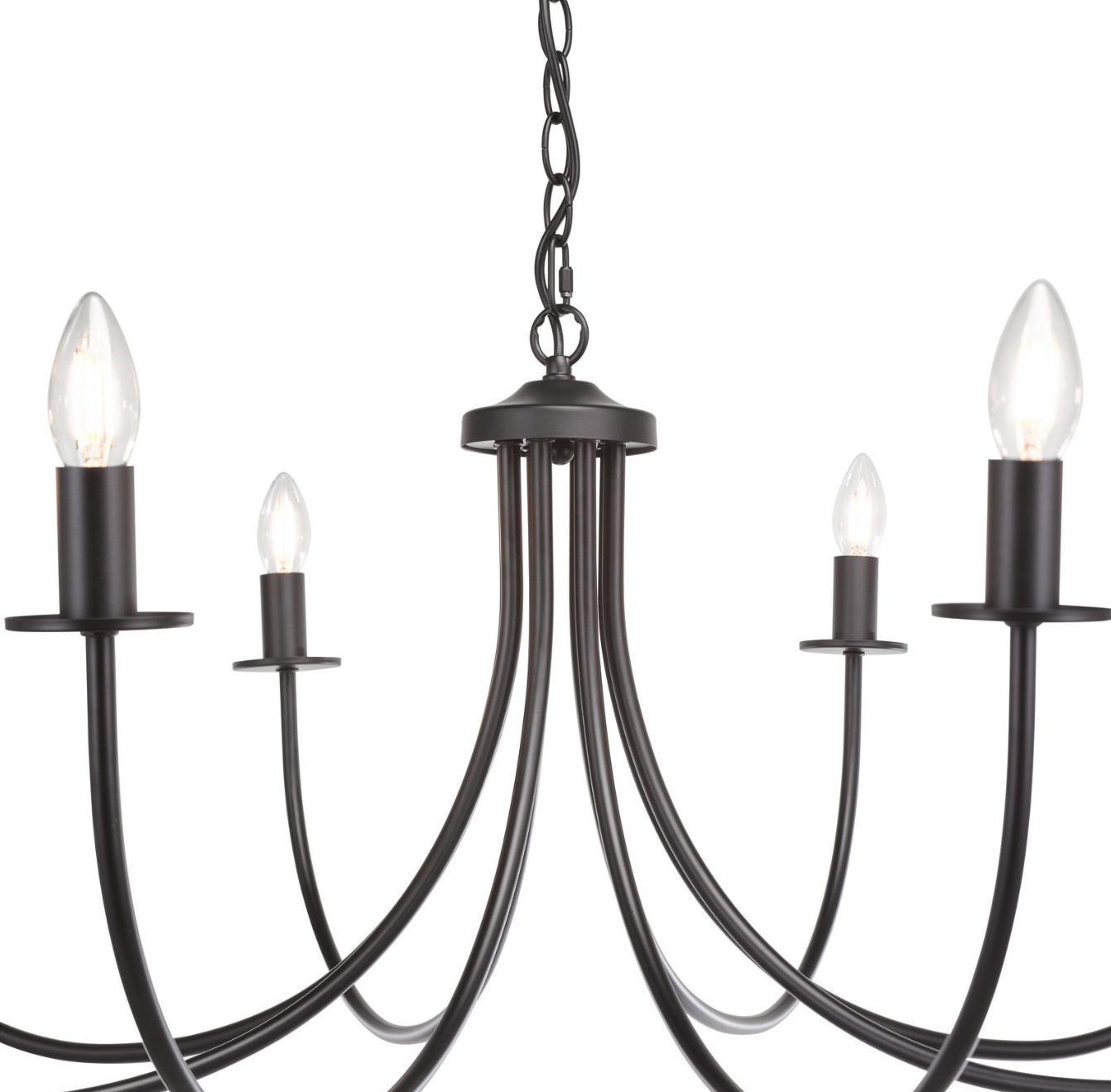 Becca 8 Light Pendant Matt Black Fitting Only