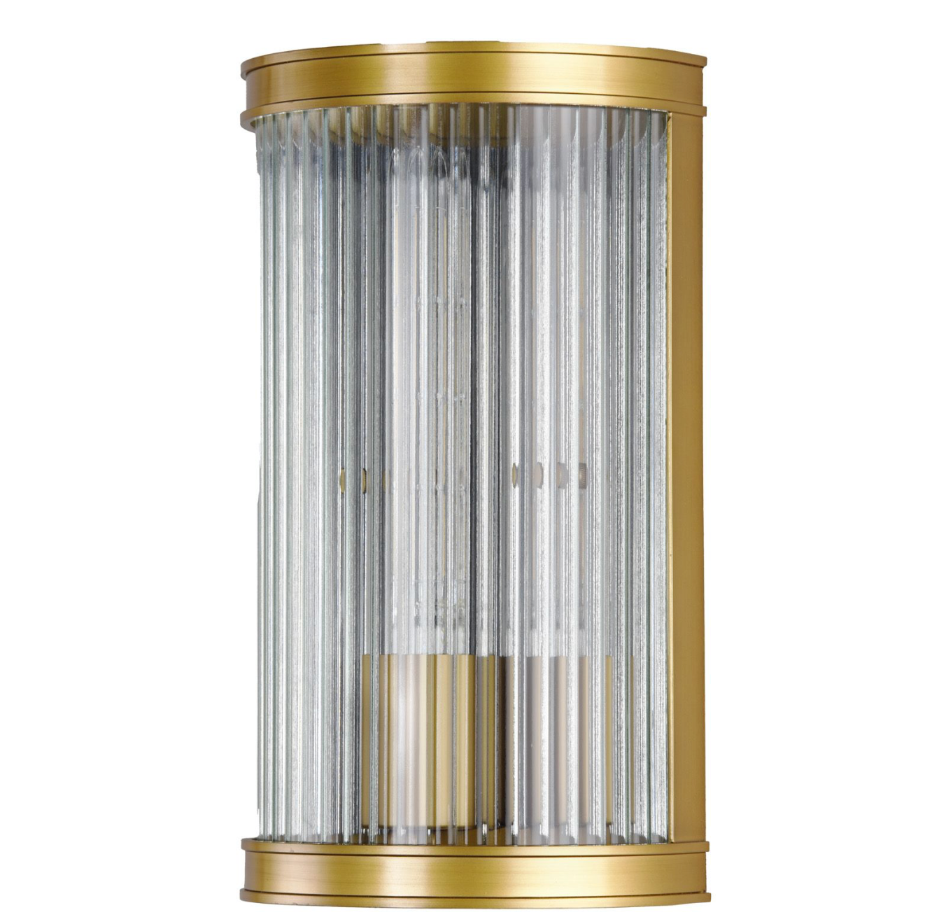 Bianka Wall Light Bronze and Ribbed Glass