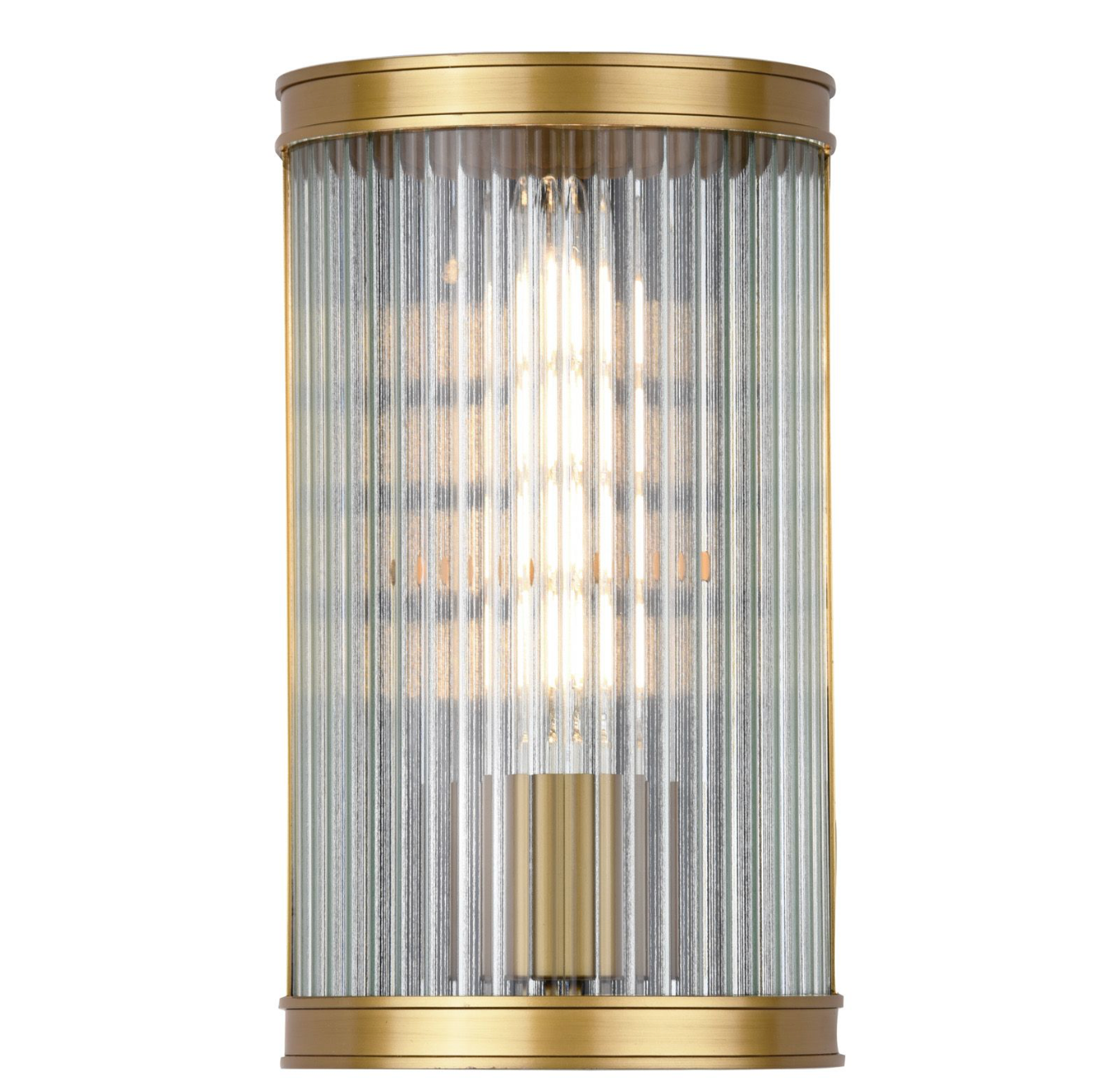 Bianka Wall Light Bronze and Ribbed Glass