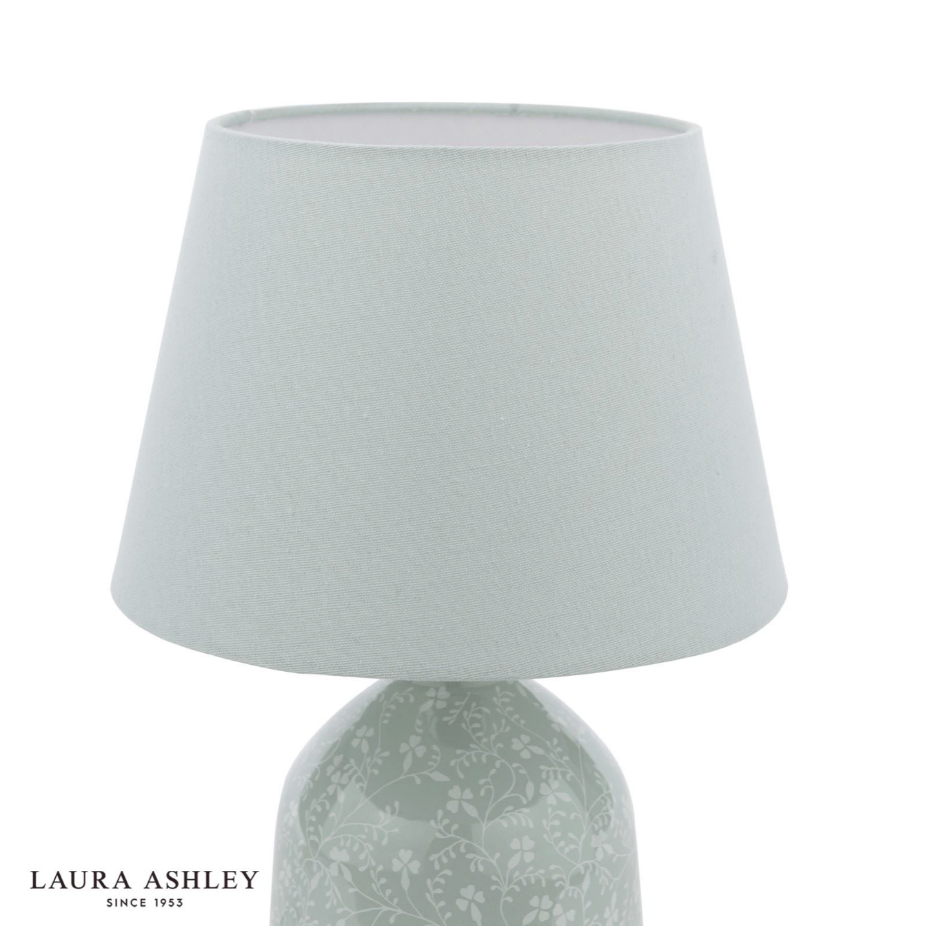 Laura Ashley Campion Table Lamp Blue Ceramic With Shade