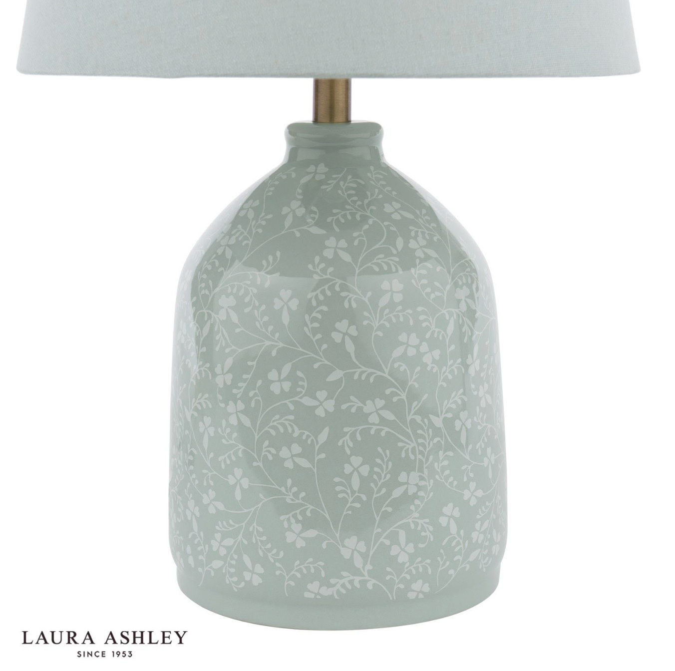 Laura Ashley Campion Table Lamp Blue Ceramic With Shade