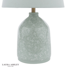 Laura Ashley Campion Table Lamp Blue Ceramic With Shade