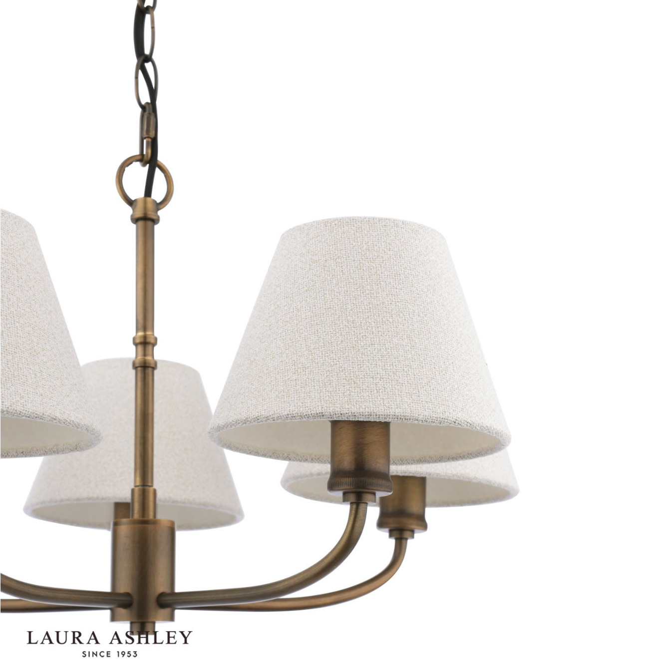 Laura Ashley Denston 5 Light Pendant Antique Bronze With Shade