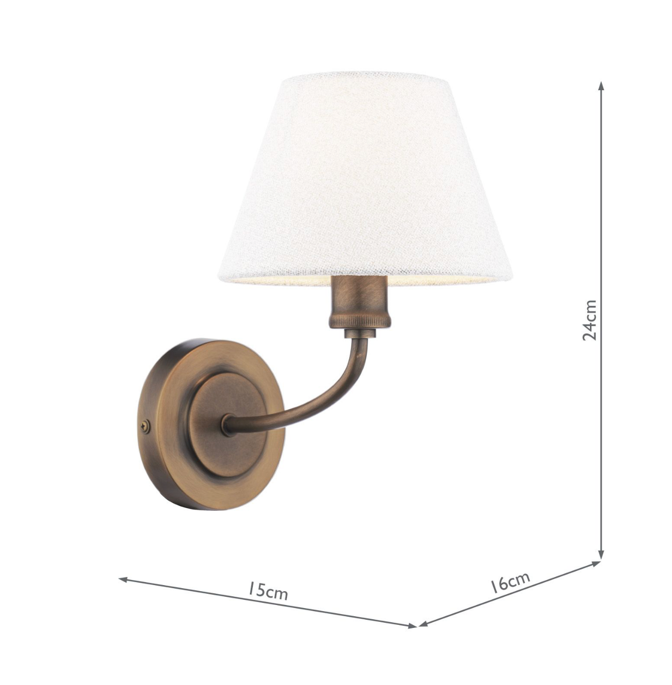 Laura Ashley Denston Wall Light Antique Bronze With Shade