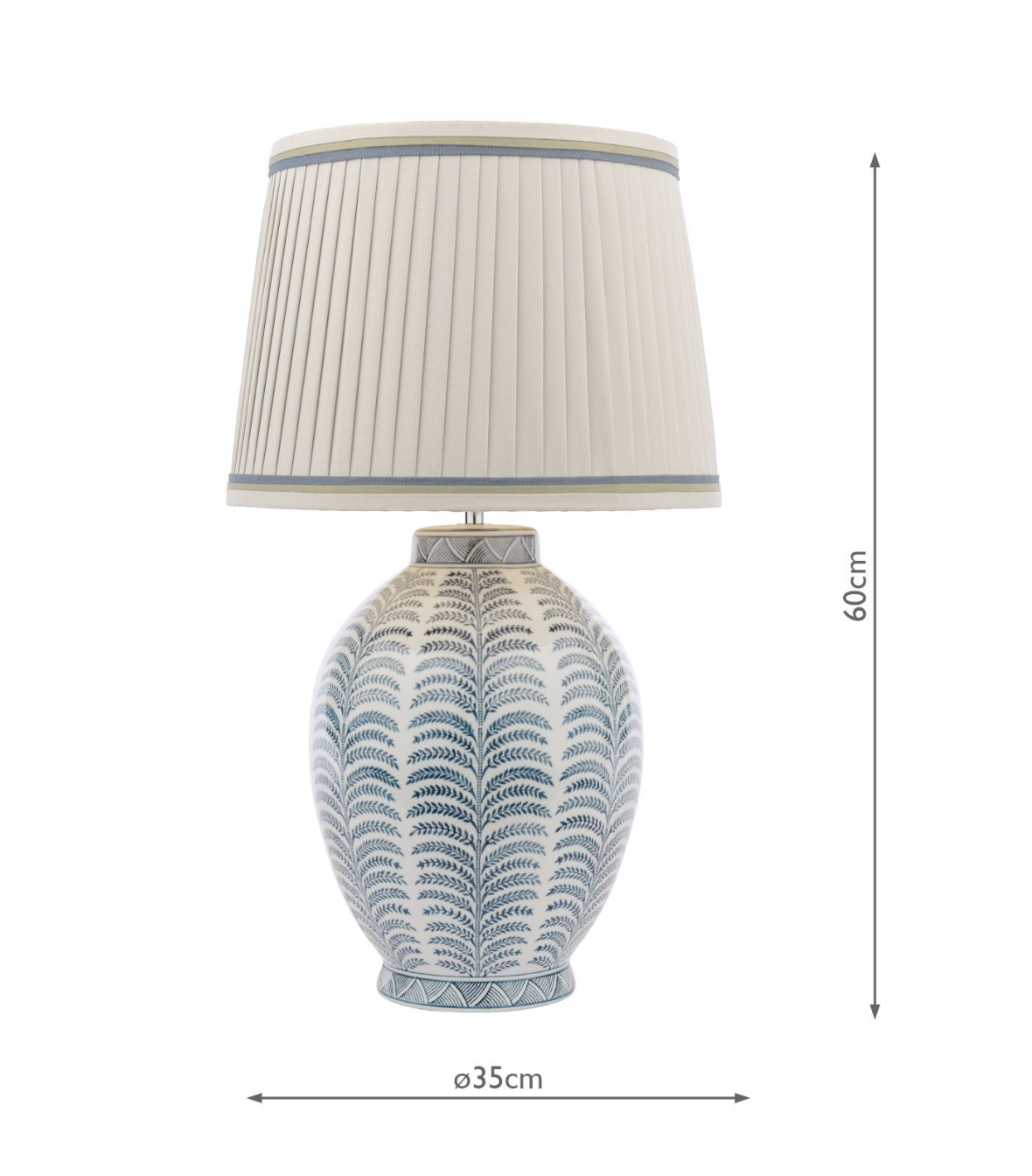 Laura Ashley Stannard Table Lamp Blue Ceramic With Shade