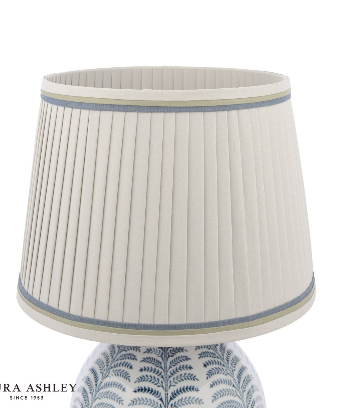 Laura Ashley Stannard Table Lamp Blue Ceramic With Shade