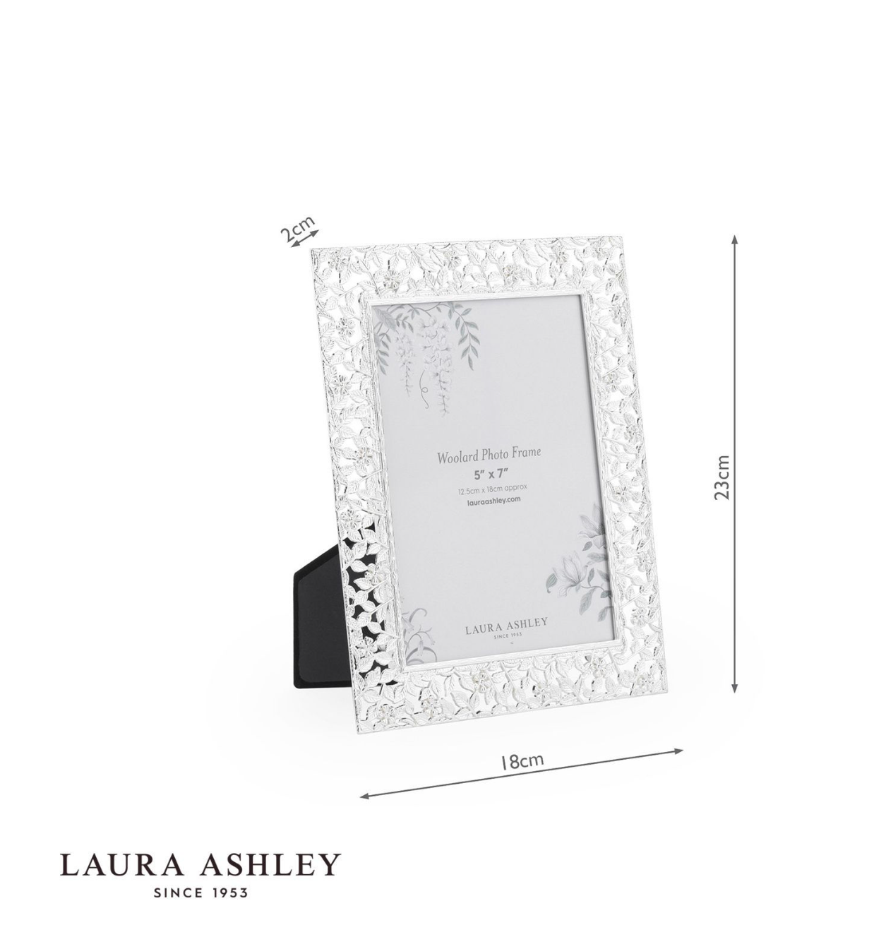 Laura Ashley Woolard Photo Frame Polished Silver 5 x 7